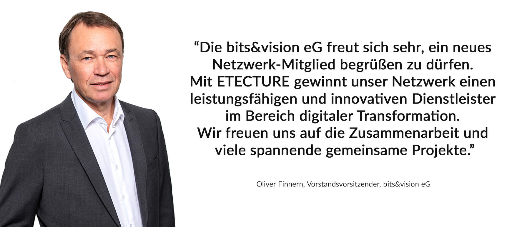 Oliver Finnern, Vorstandsvorsitzender, bits&vision eG